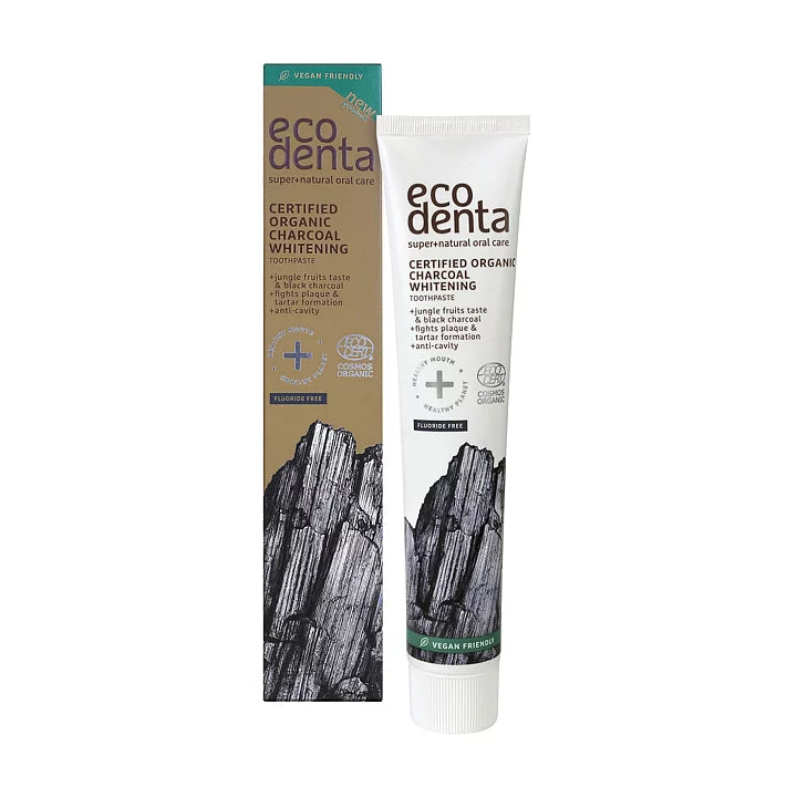 ECODENTA Organic Whitening Toothpaste Charcoal (uten fluor)