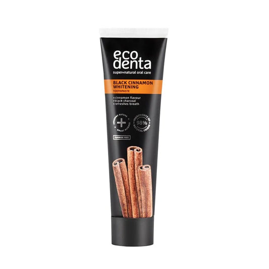 Ecodenta Black Cinnamon Whitening Tannkrem u/fluor 100ml