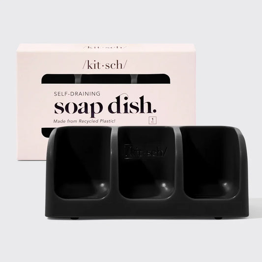 Kitsch Self-Draining Soap Dish Svart