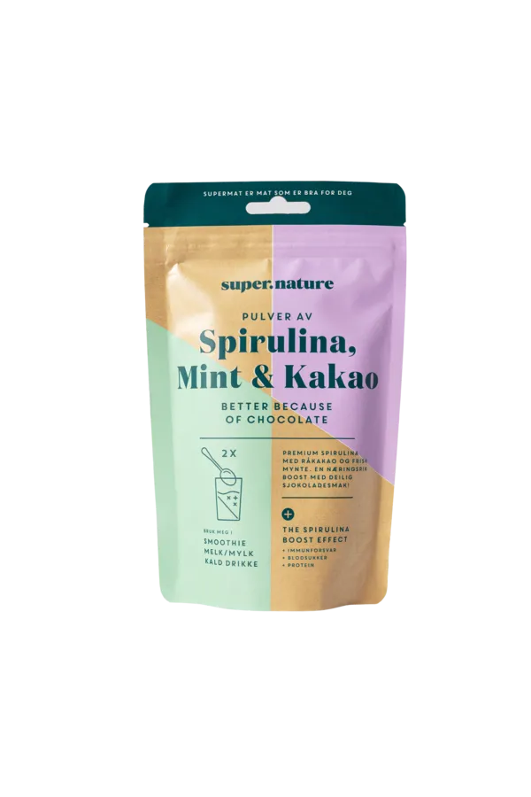 Supernature Spirulina Med Mint & Kakao 315gr