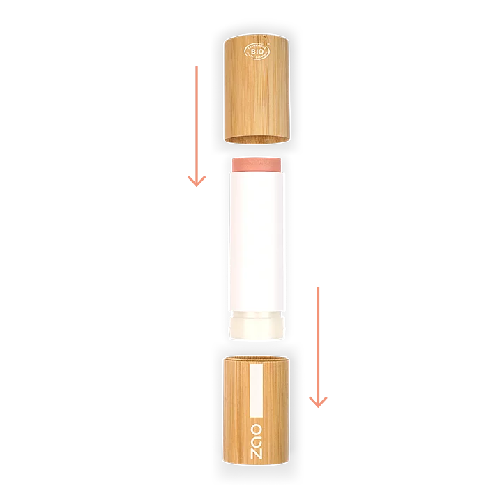 ZAO Blush Stick 843 Pearly Coral