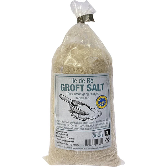 Biogan 100 % Celtic Salt - Grovt, Naturlig, Ubleket, Uraffinert Salt 800g
